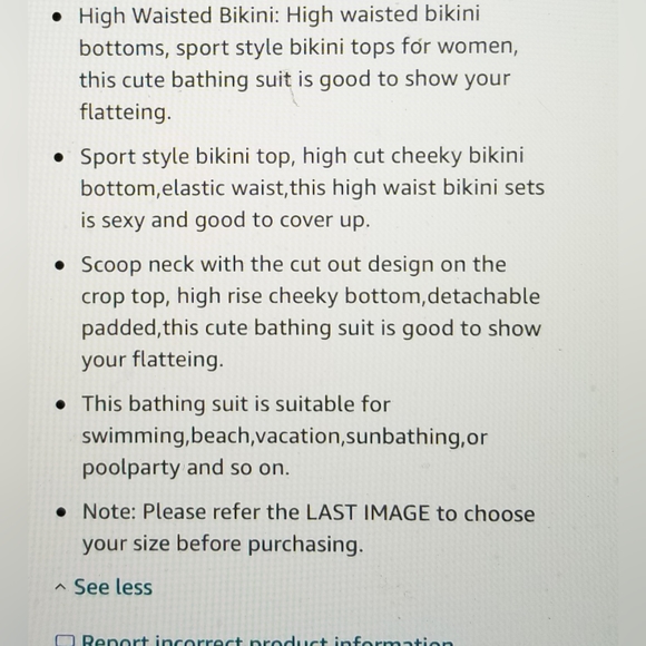 NWOT HIGH WAISTED  CROP TOP CUT OUT CHEEKY HIGH RISE SWIM SUIT BIKINI - Picture 9 of 9